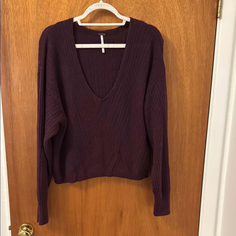 Deep Purple V-Neck Sweater